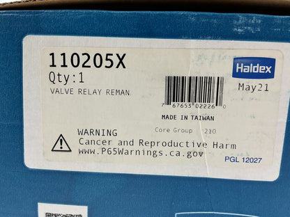 REMAN. Haldex 110205X Sealco Ratio Emergency Relay Valve Pre-FMVSS-121