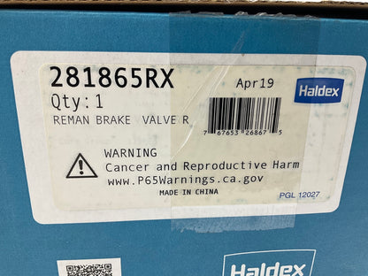 REMAN. Haldex 281865RX RE-6 CoreFree Emergency Relay Trailer Brake Valve