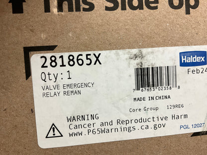REMAN Haldex 281865X Air Brake Emergency Relay Valve Bendix RE-6