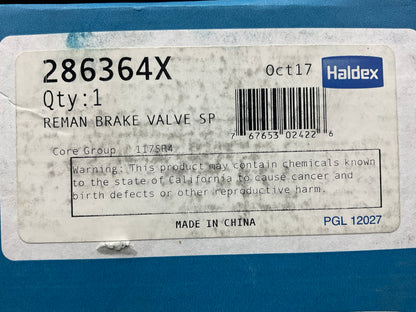 HALDEX 286364X Remanufactured Bendix SR-1 Tractor Spring Brake Control Valve