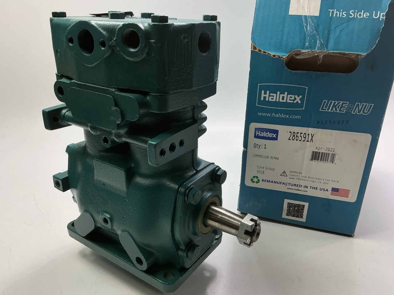 REMAN. Haldex 286591X TF501 Base Mount Air Brake Compressor - NO CORE CHARGES
