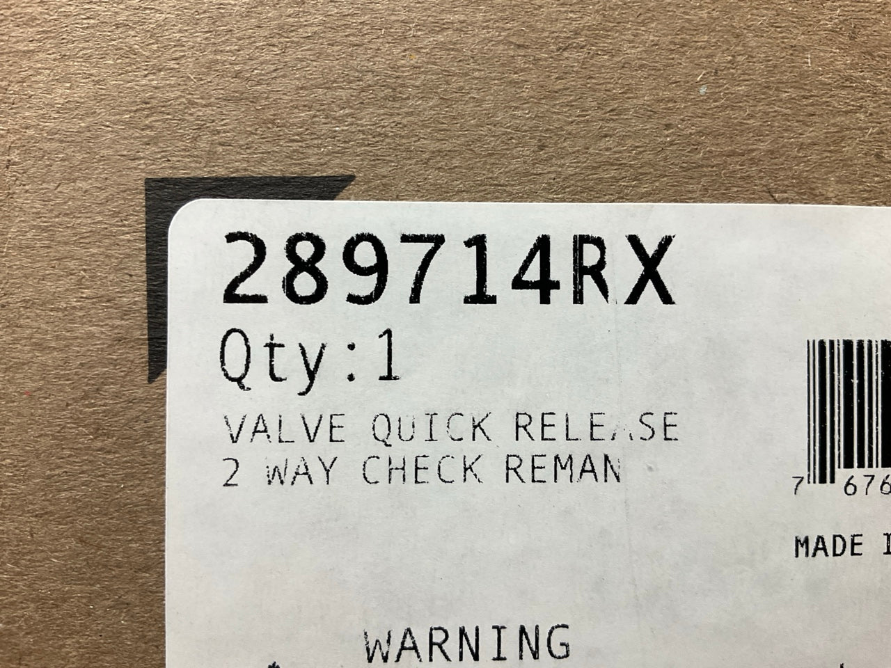 Remanufactured Haldex 289714RX Bendix QR-1C Quick Release Valve
