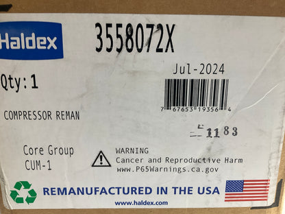 Reman Haldex 3558072X Holset QE296 Air Brake Compressor For Cummins L10 N14