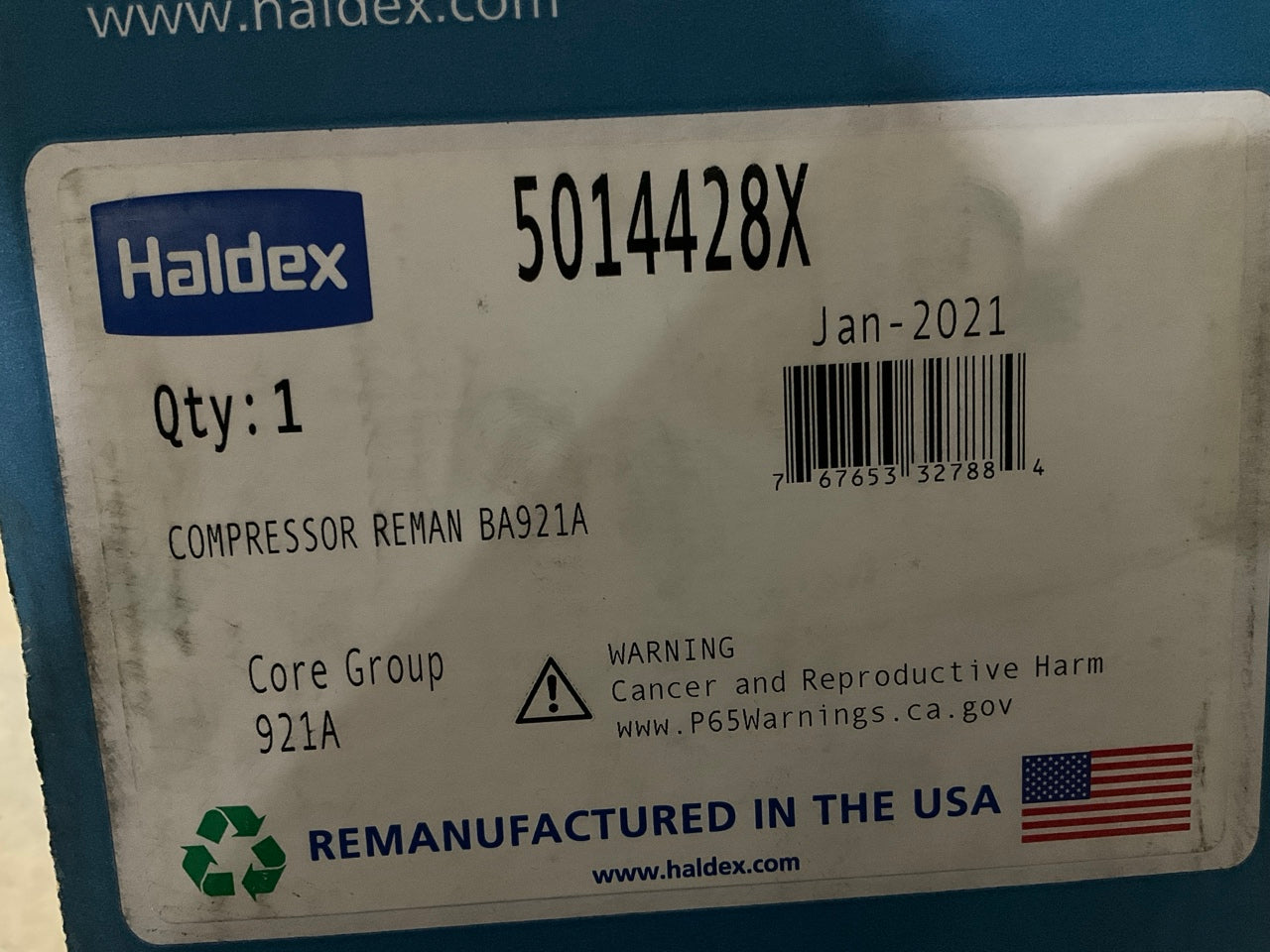 REMAN. Haldex 5014428X BA921 Air Brake Compressor For CAT C11 C13 Engines