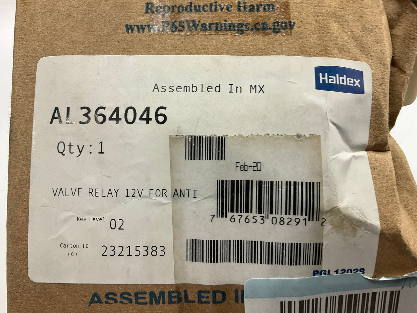 Haldex AL364046 6-Port 12 Volt ABS Relay Valve (Frame Mount) 364141111
