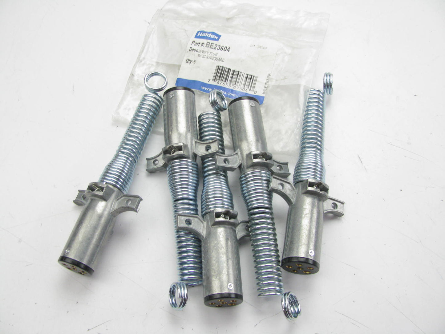 (5) Haldex BE23604 6 Way Plug With Spring Guard 055049, 15-630, 179.1025, 421122