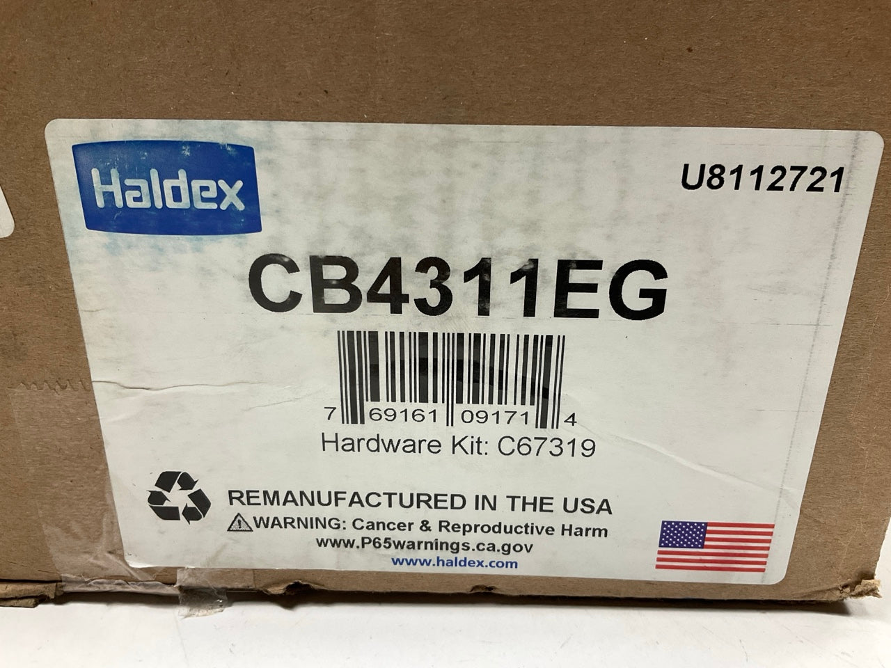 Relined Haldex CB4311EG Brake Shoes 16.5'' X 7'' Eaton EB, 23,000 Lbs (23K Lbs)
