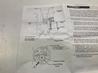 MISSING PLASTIC COVER - Haldex DQ6026 Air Brake Dryer Valve Kit
