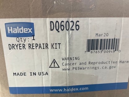 MISSING PLASTIC COVER - Haldex DQ6026 Air Brake Dryer Valve Kit