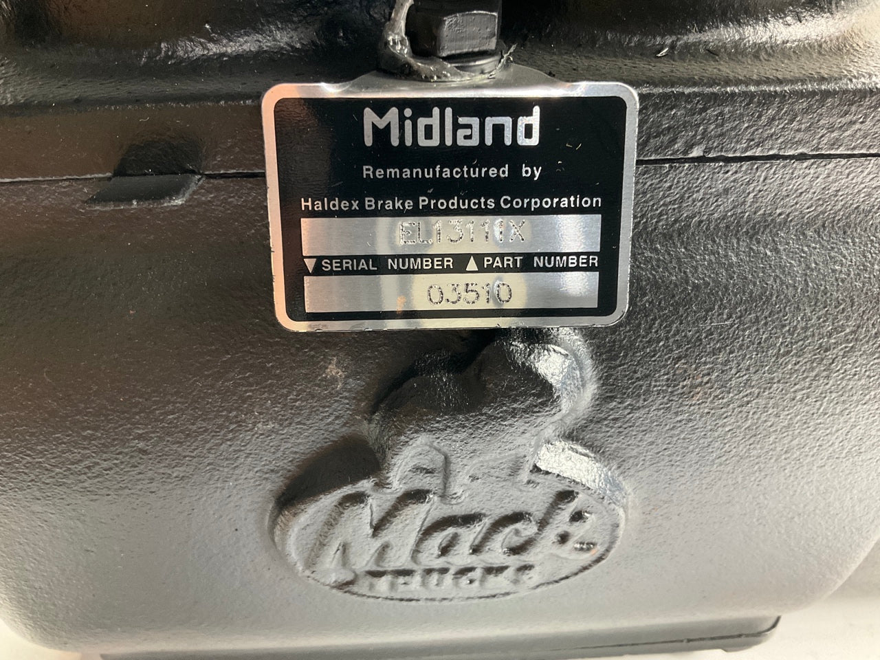 Reman Haldex El13111X Air Brake Compressor Left Rotation 1300 Mack Ext Flange