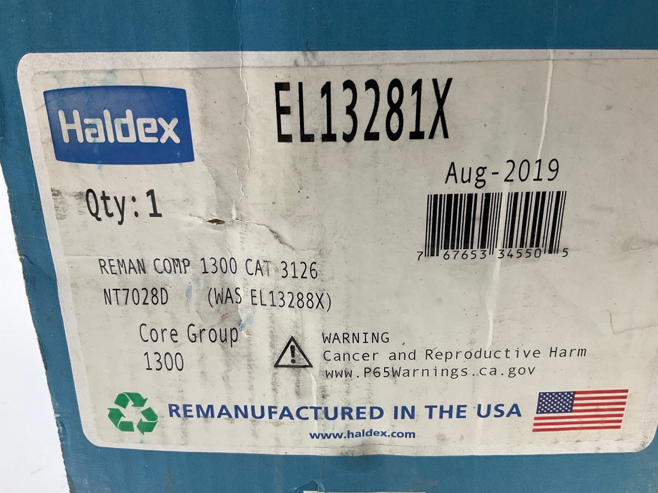 REMAN. Haldex EL13281X 1300 Midland Air Brake Compressor For CAT 3126 EL1300