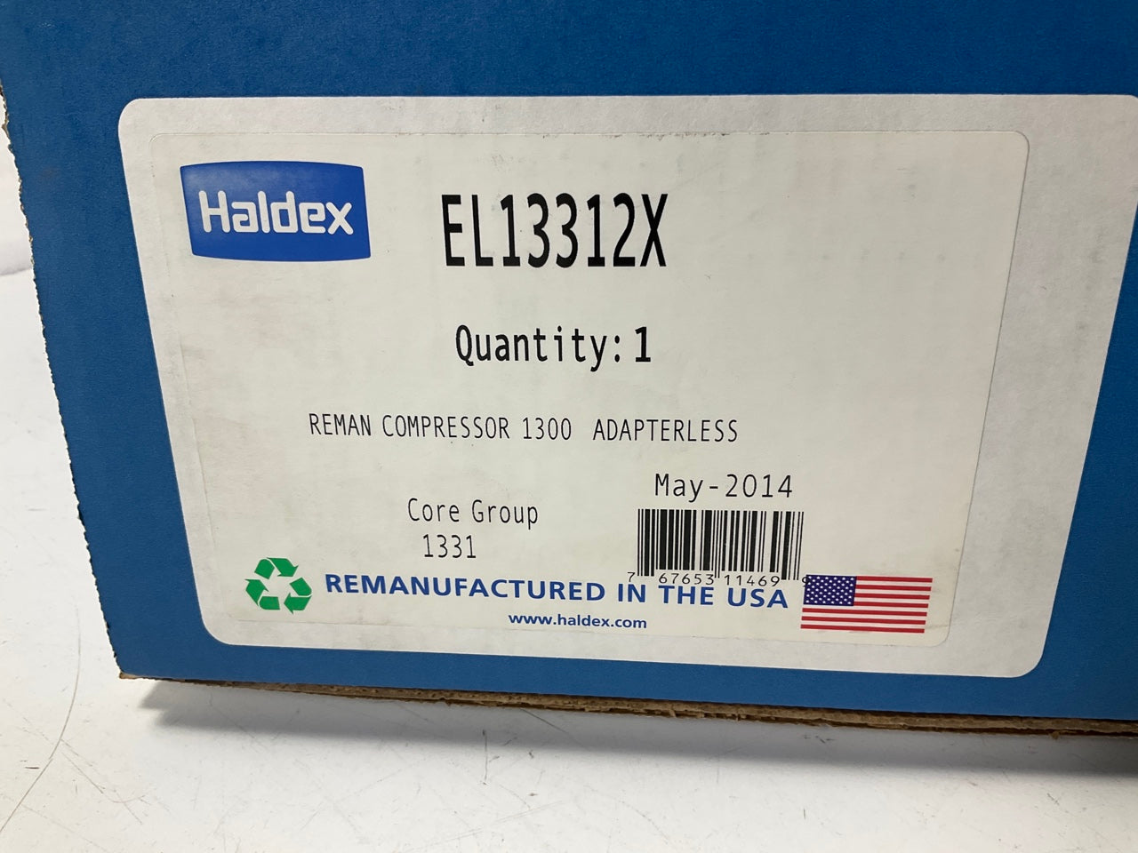 REMAN. Haldex EL13312X Air Brake Compressor - 60-Series Detroit Diesel 0° Tilt