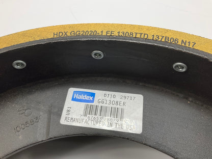 Relined Haldex GG1308EG Front Brake Shoes 15''x4'', 23K Lbs (23,000 Lbs), # 1308