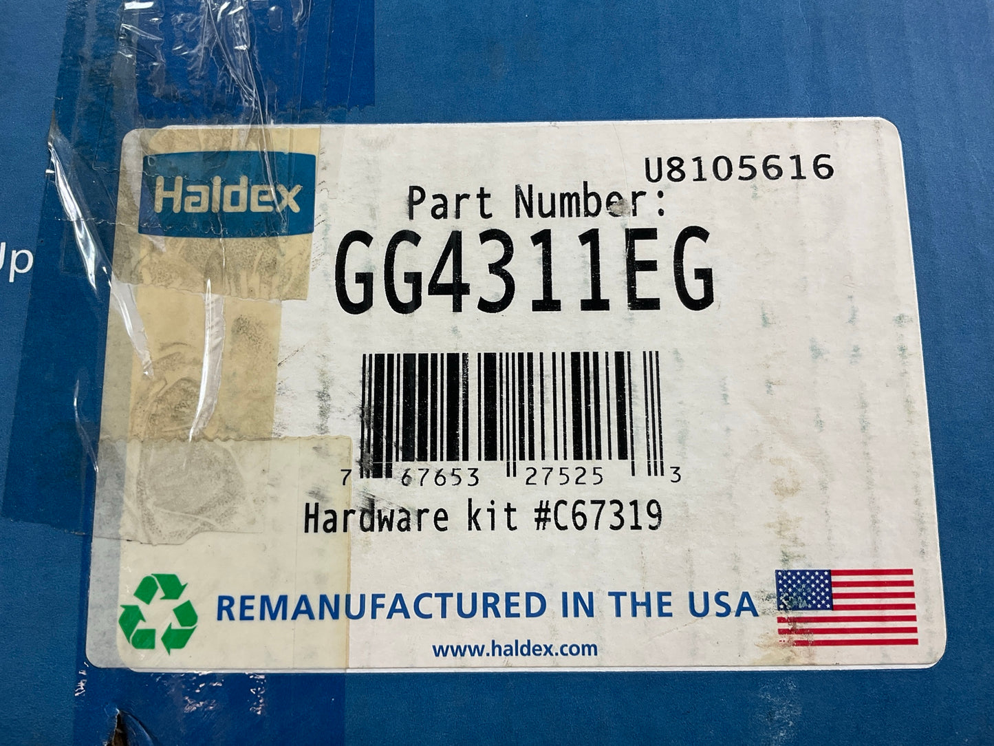 W/O HARDWARE Haldex GG4311EG Drum Brake Shoes 16-1/2'' X 7'' Eaton Single Pin, 23K