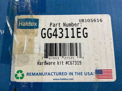 W/O HARDWARE Haldex GG4311EG Drum Brake Shoes 16-1/2'' X 7'' Eaton Single Pin, 23K