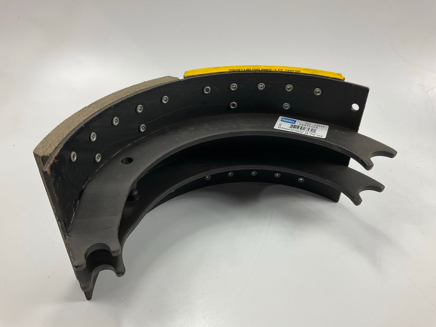 RELINED Haldex GG4311EG Drum Brake Shoes For 16-1/2'' X 7'' Eaton Single Pin, 23K
