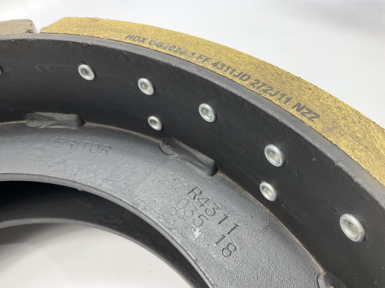 (2) RELINED Haldex GG4311ER Brake Shoe 16-1/2''x7'', 23K Lbs, # 4311 (23,000 Lbs)