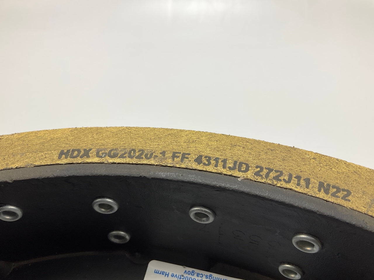 RELINED Haldex GG4311ER Brake Shoe - 16-1/2''x7'', 23K Lbs, # 4311 (23,000 Lbs)