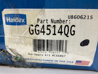 Relined Haldex GG4514QG Brake Shoes 16-1/2''x6'', 23k Lbs (23,000 Lbs), # 4514