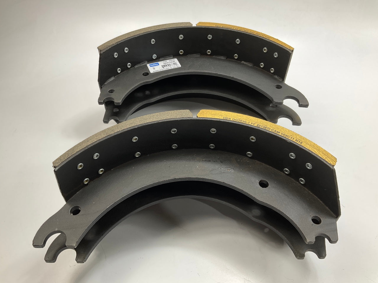 Relined Haldex GG4515X3G Brake Shoes, 16-1/2''x7'', 23K Lbs. For Fruehauf ''XEM''