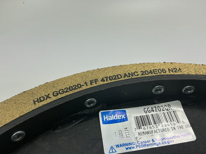 Relined. Haldex GG4702QG #4702Q Brake Shoes 15''x4'' Meritor ''Q'' Plus, 23,000 Lbs.