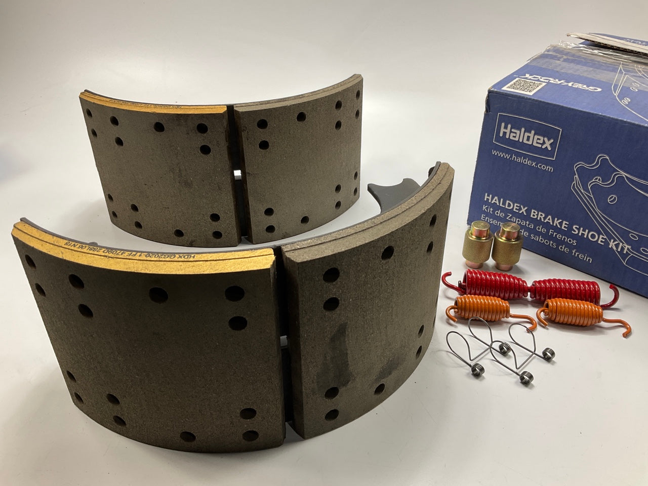 RELINED Haldex GG4709ESG Rear Brake Shoes 16-1/2''X7'', 4709E, 23000 LBs (23K Lbs)