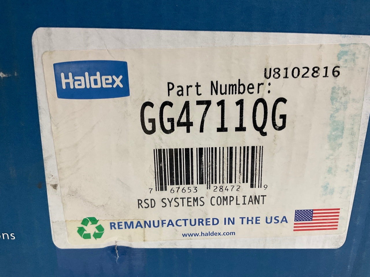 Relined Haldex GG4711QG Rear Brake Shoes 4711Q 16-1/2''x8-5/8'', 23000 Lbs (23K)