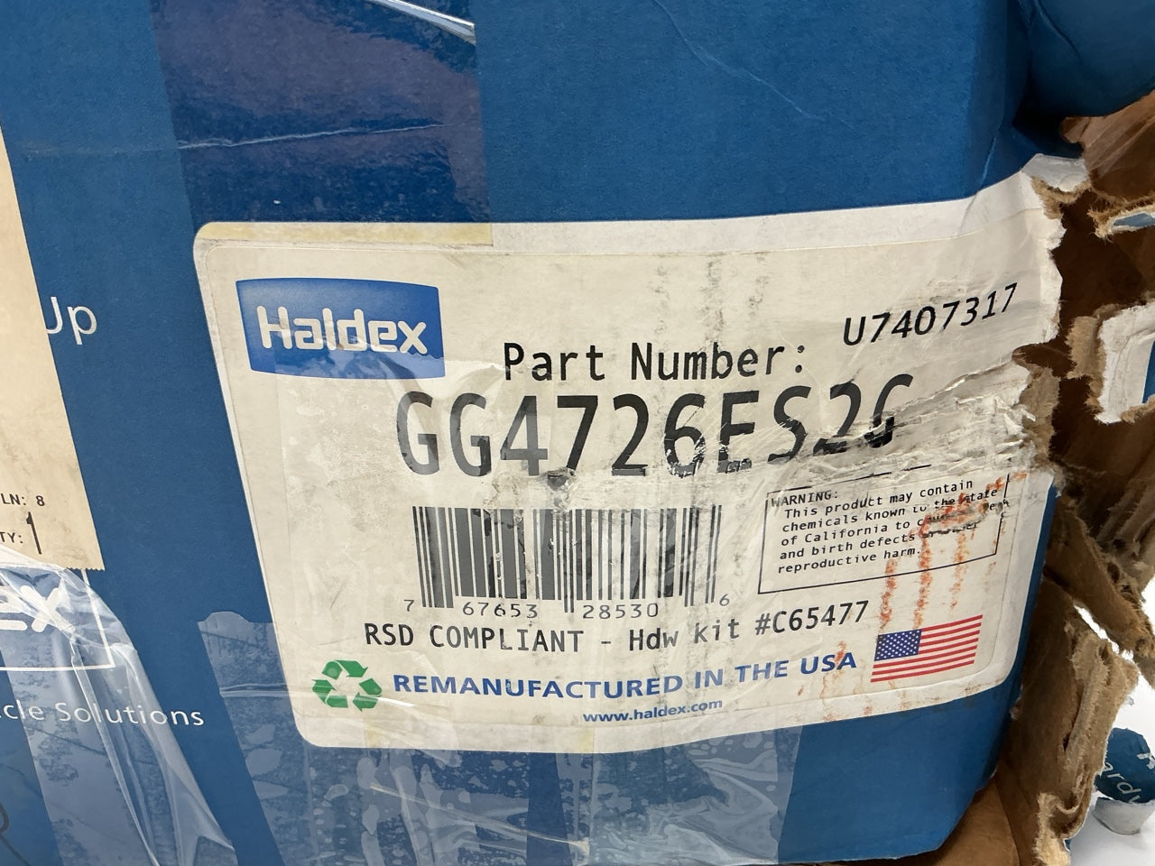 Relined Haldex GG4726ES2G 4726 Brake Shoes For 16-1/2'' Eaton ''ESII'' 23,000 Lbs.