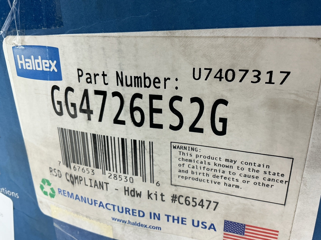 Haldex GG4726ES2G 4726 Brake Shoes W/ Hardware 16-1/2'' Eaton ''ESII'' 23,000 Lbs.