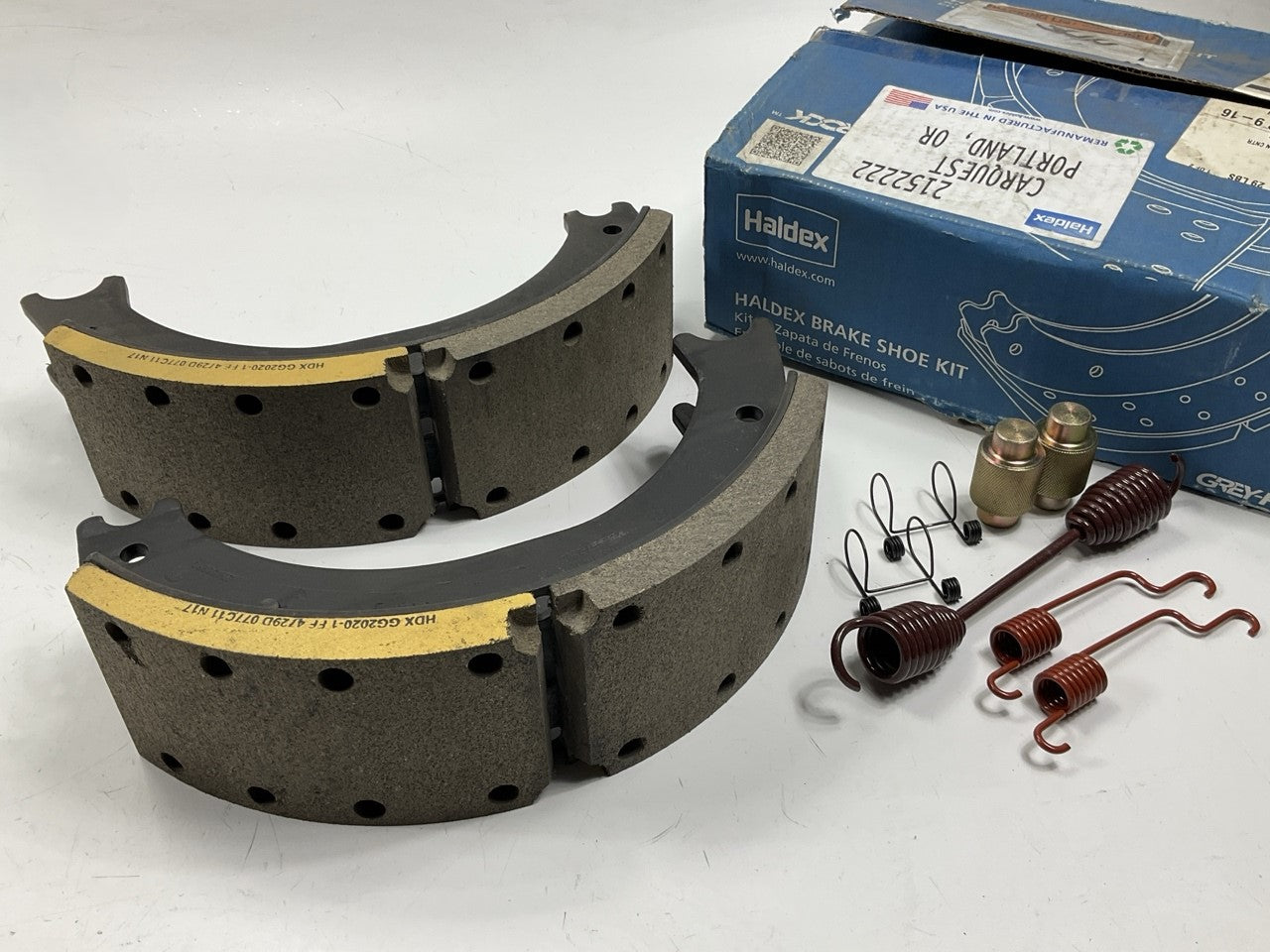 Relined Haldex GG4729DQG #4729 Front Brake Shoes 15''x4'', 23000 Lbs (23K Lbs)