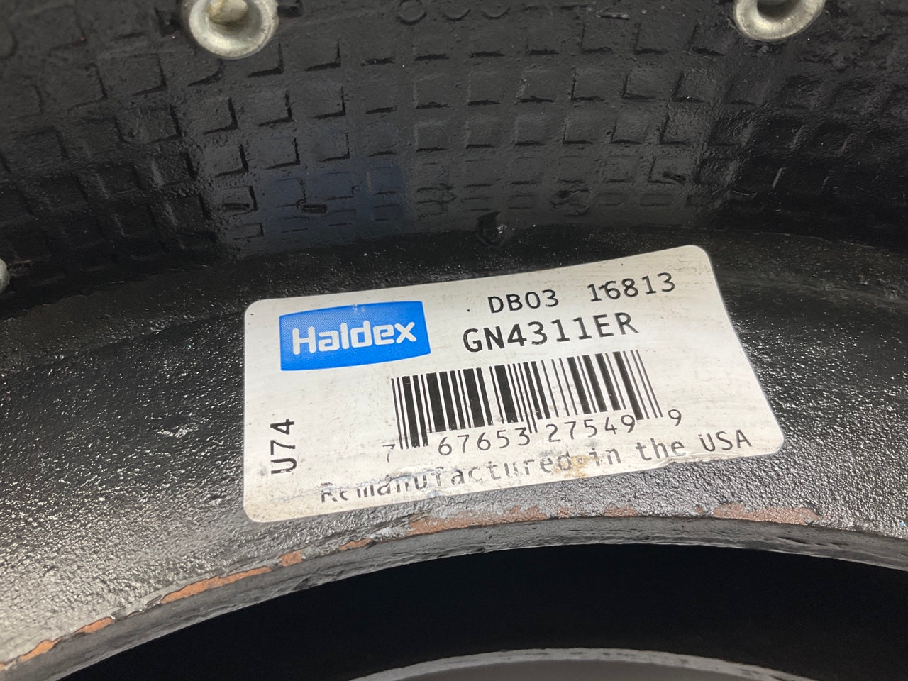 RELINED Haldex GN4311ER 4311E Brake Shoe 16-1/2''x7'', 20,000 Lbs, W/O Hardware
