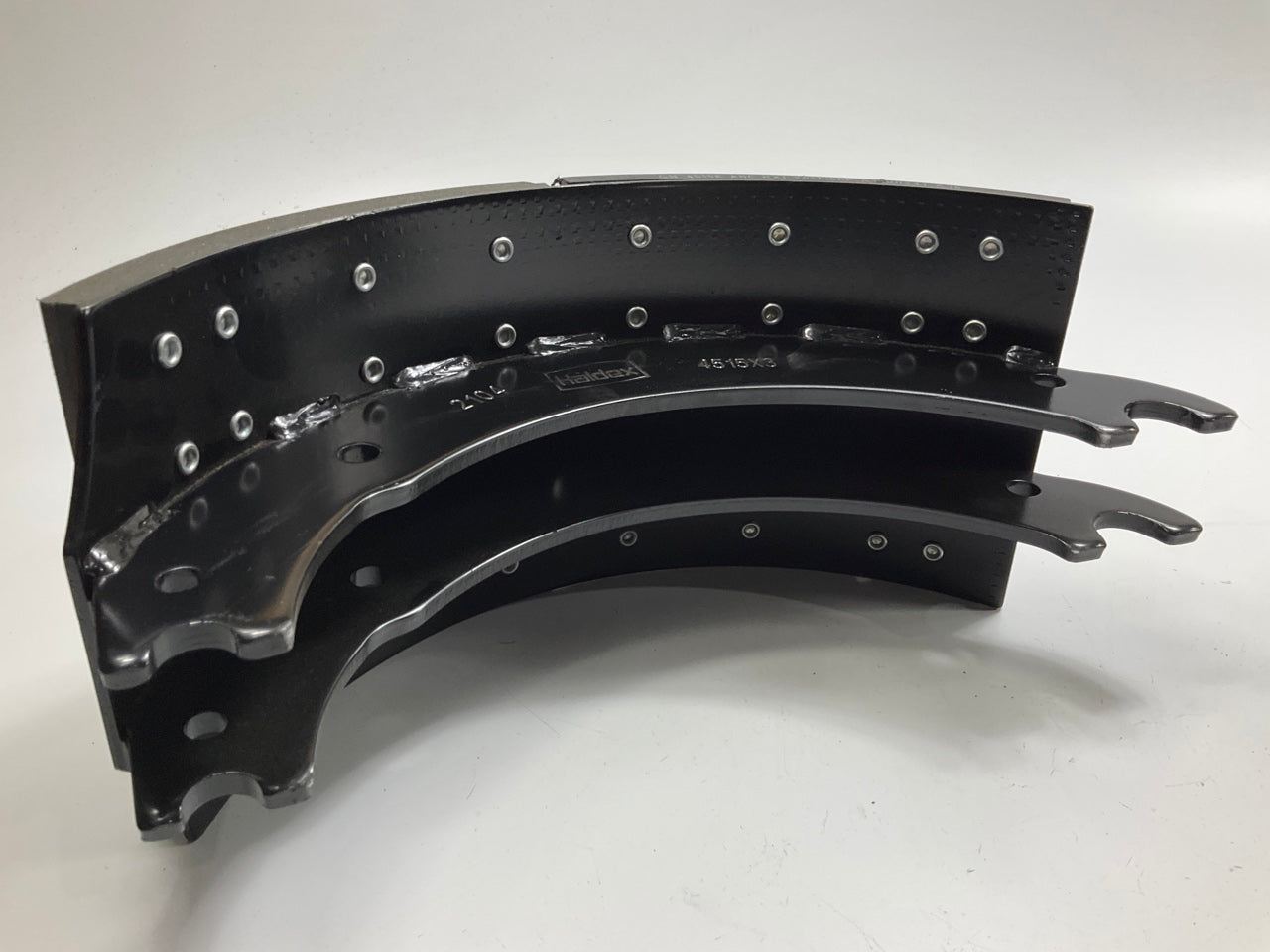 Relined Haldex GN4515X3G Rear Brake Shoes Fruehauf ''XEM3'', 20000 Lbs, 16-1/2''x7''