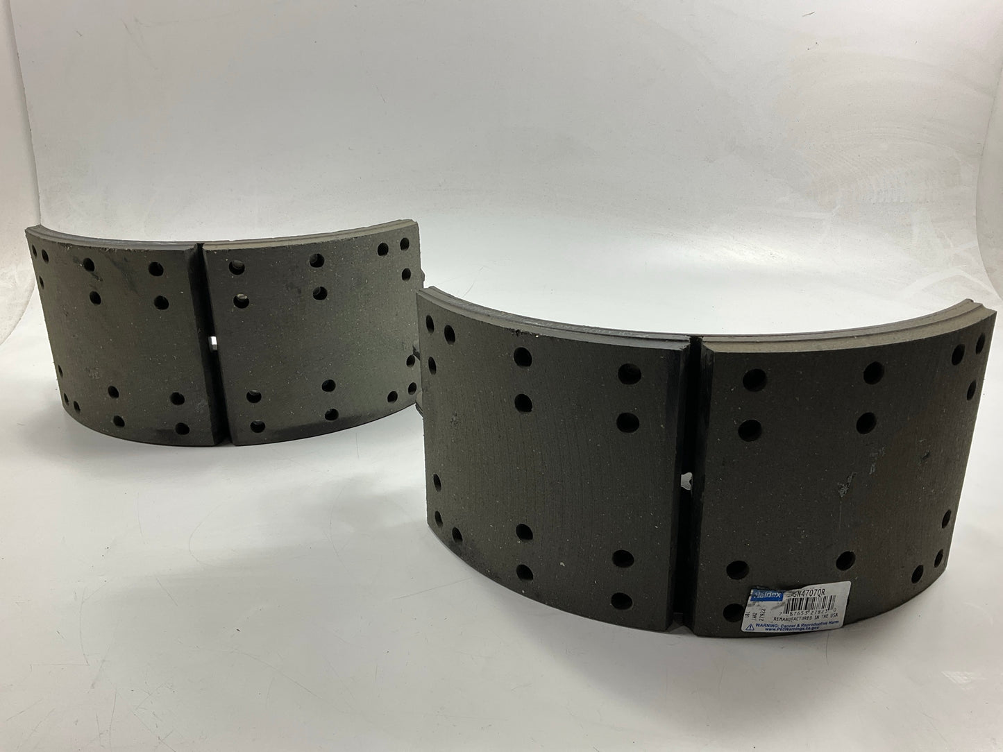 (2) RELINED Haldex GN4707QR Brake Shoe For 16-1/2'' X 7'' Meritor ''Q'' Plus, 20K