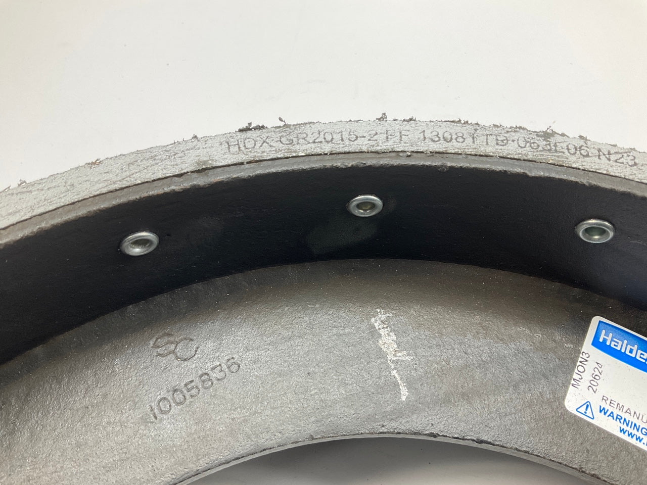 RELINED Haldex GR1308EG Front Brake Shoes 15''x4'', 1308E, 20000 Lbs (20K Lbs)