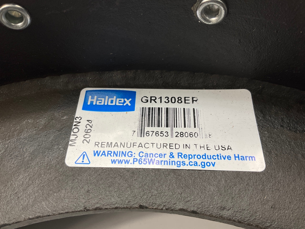 RELINED Haldex GR1308EG Front Brake Shoes 15''x4'', 1308E, 20000 Lbs (20K Lbs)