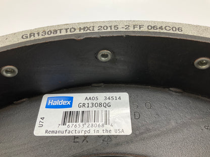 Relined Haldex GR1308QG Front Brake Shoes 15''x4'' Rockwell ''Q'' 1308Q, 20K Lbs