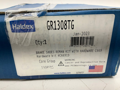 Relined Haldex GR1308TG #1308 Front Brake Shoes 15''X4'', 20,000 Lbs (20K Lbs)