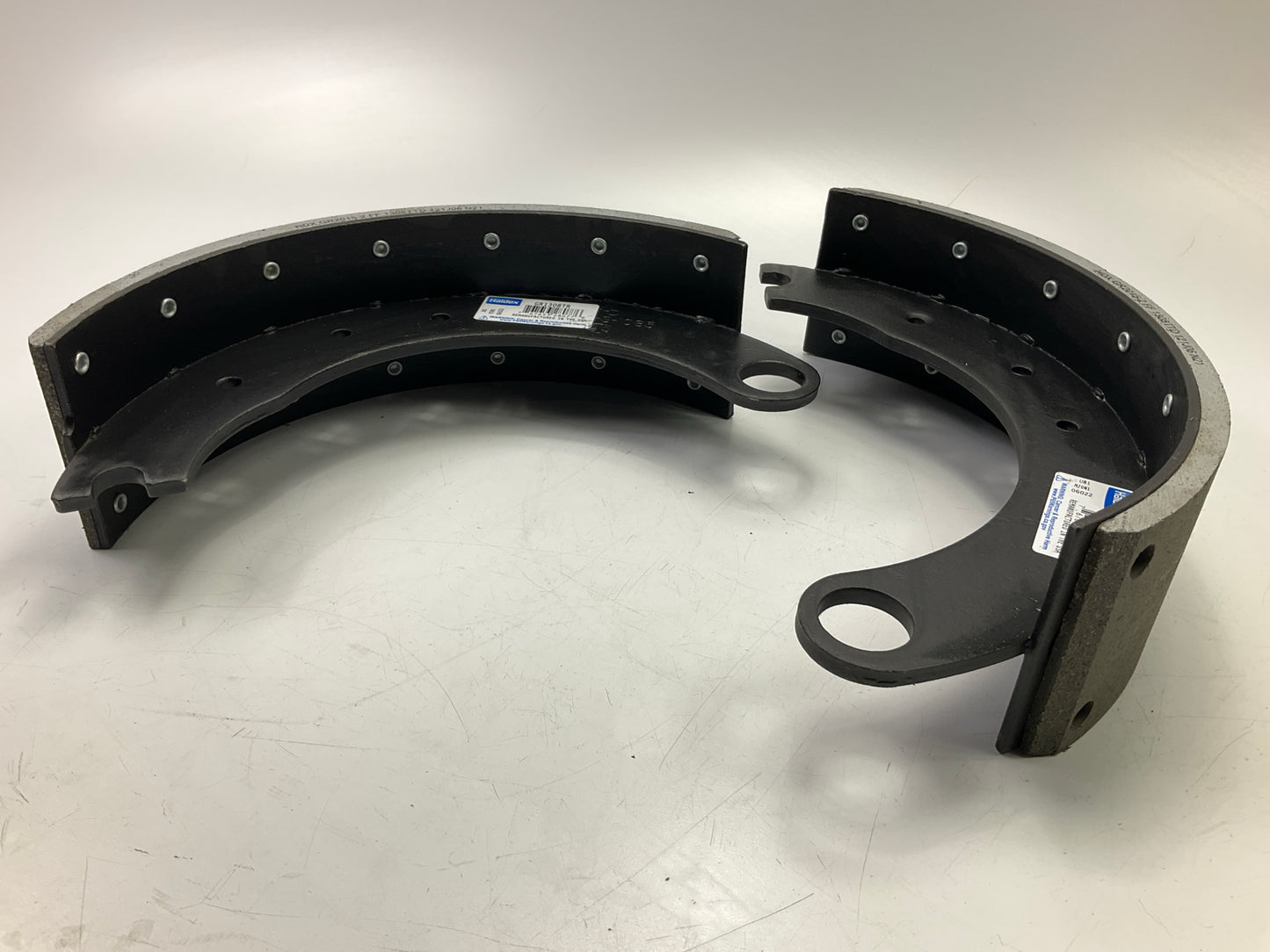 (2) Relined Haldex GR1308TR Front Brake Shoes 15''x4'', 1308, 20,000 Lbs (20K Lbs)