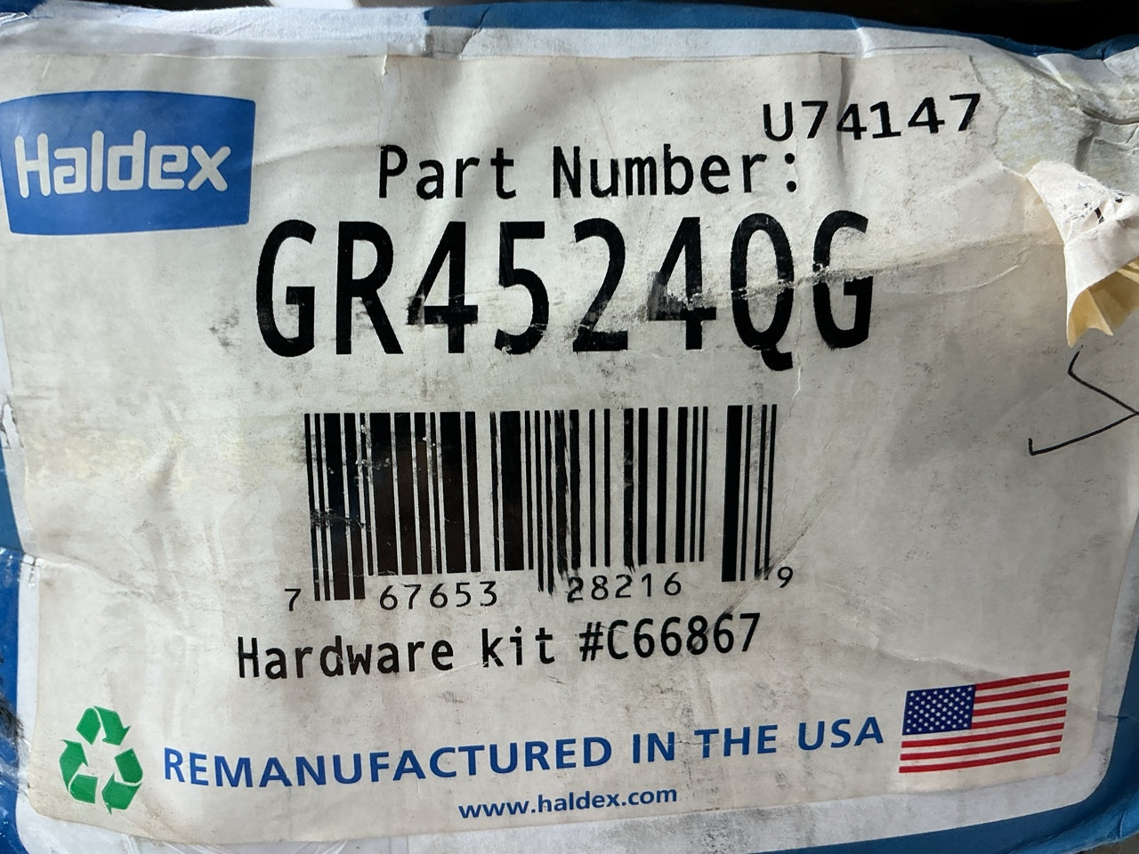 Relined Haldex GR4524QG #4524 Brake Shoes 16-1/2'' X 5, 23k Lbs 16.5'' Meritor ''Q''
