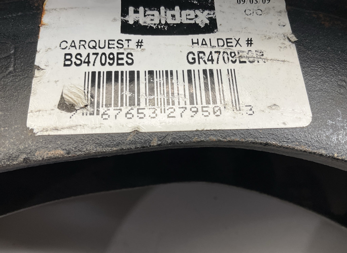 Haldex GR4709ESR Relined Single Brake Shoe For 16-1/2'' Eaton ''ES'', 20,000 Lbs