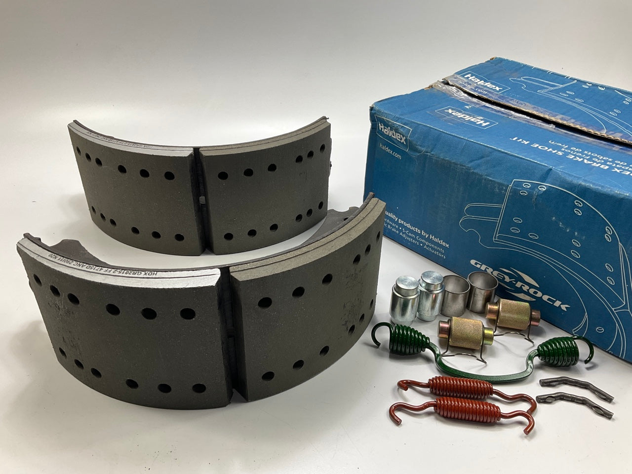Relined Haldex GR4715QG Brake Shoes Kit 4715Q 16-1/2''x6'', 20K Lbs (20,000 Lbs)