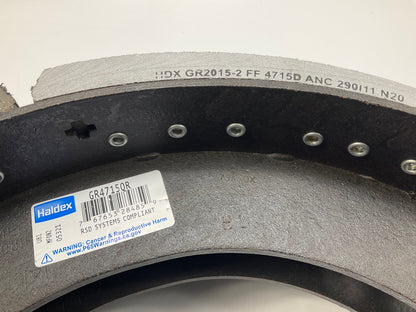 Relined Haldex GR4715QG Brake Shoes Kit 4715Q 16-1/2''x6'', 20K Lbs (20,000 Lbs)