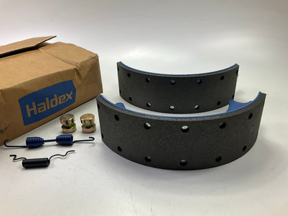 RELINED Haldex HV761308EJ Drum Brake Shoes 15''x4'', Meritor ''Q'' Early Style, 12K