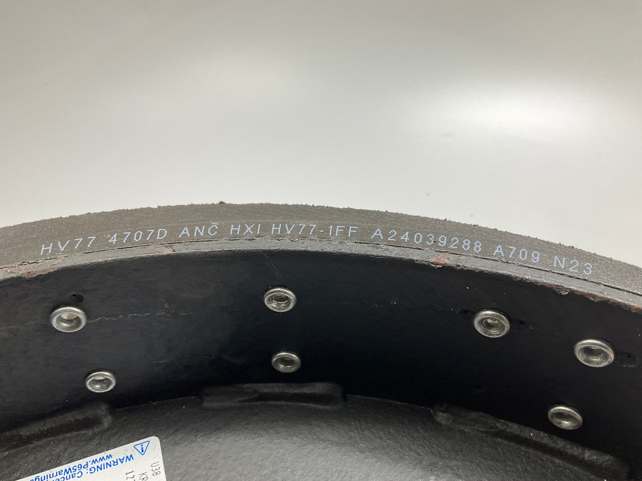 Relined Haldex HV774707QG 4707 Brake Shoes  16-1/2'' Meritor ''Q'' Plus, 20,000 Lbs