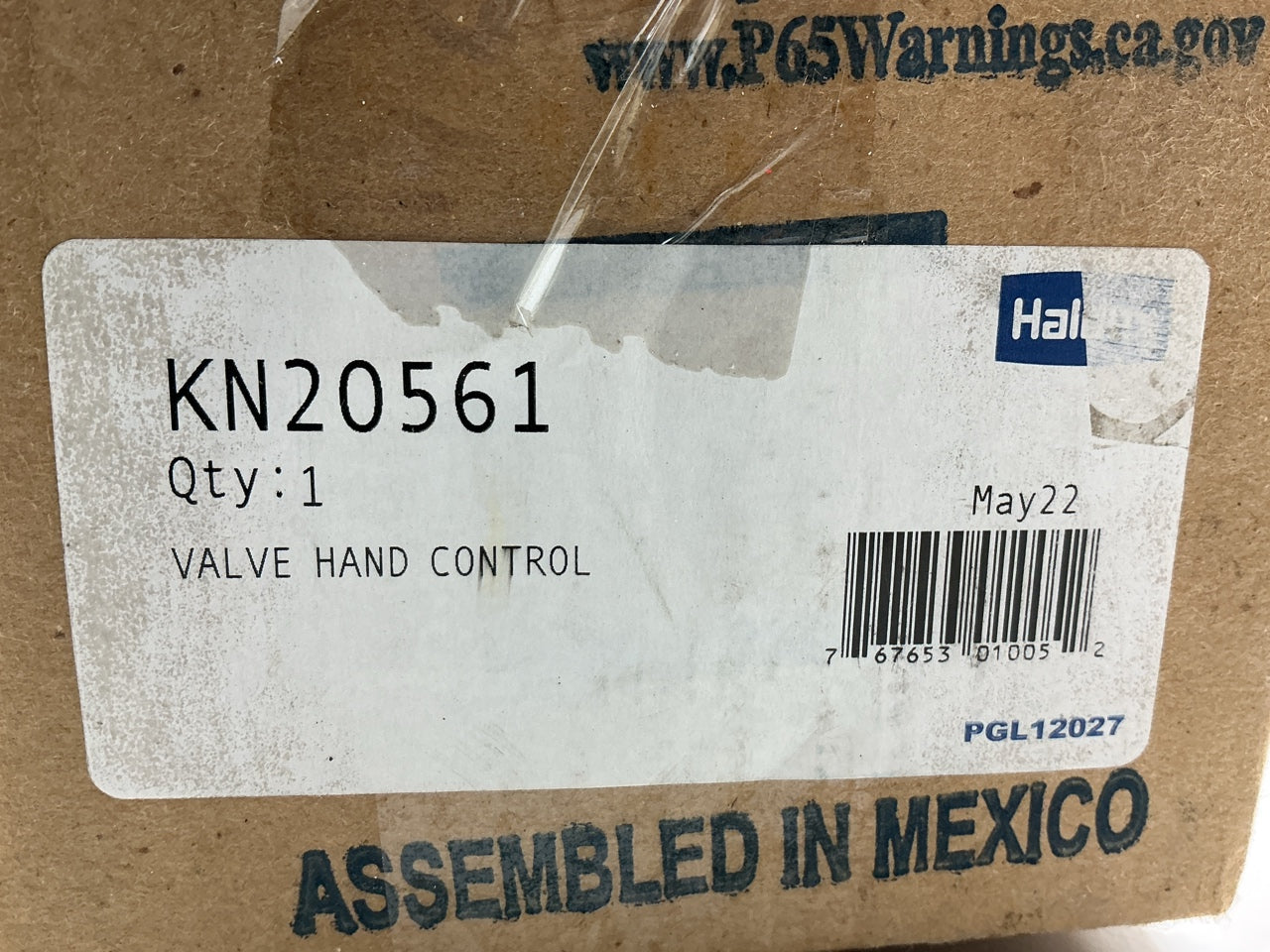 Haldex KN20561 Hand Operated Trailer Brake Control Valve 1/4'' NPT, N30161AH