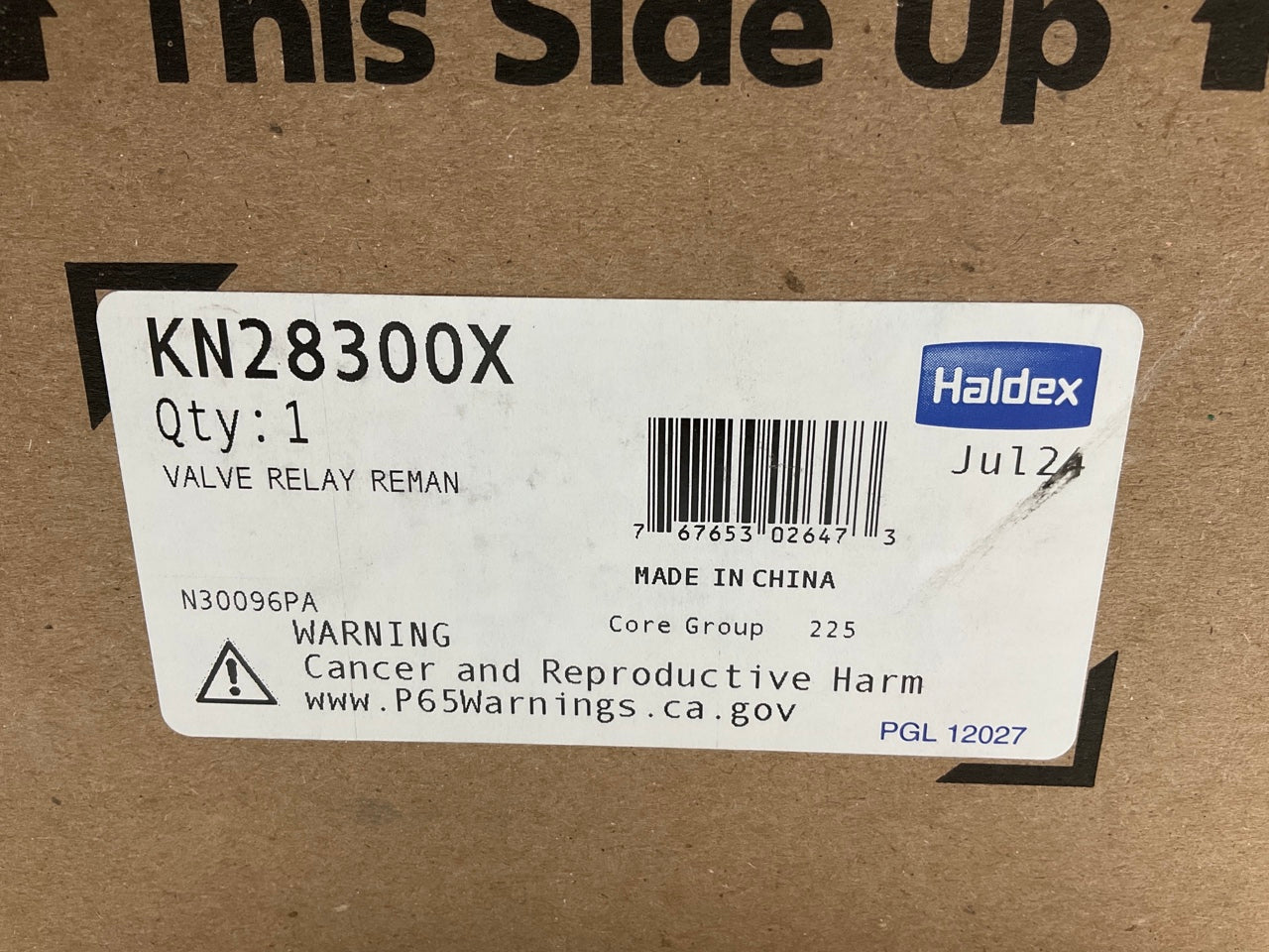 REMAN. Haldex KN28300X Fast Air And Balancing (FAB) Relay Valve - N30096PA