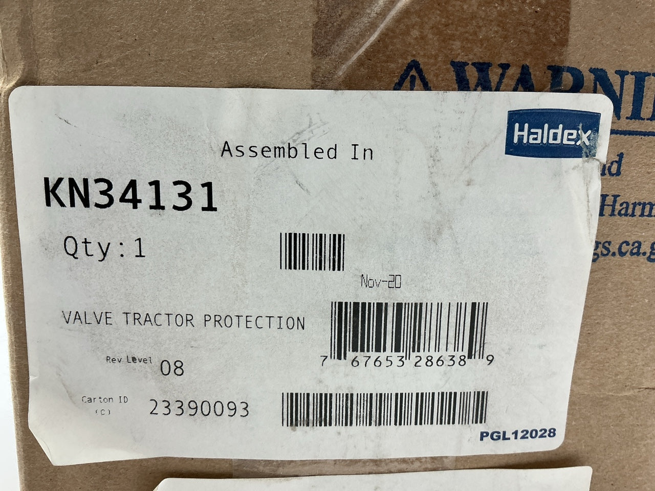 Haldex KN34131 Tractor Protection Valve Replaces Wabco 9348990660