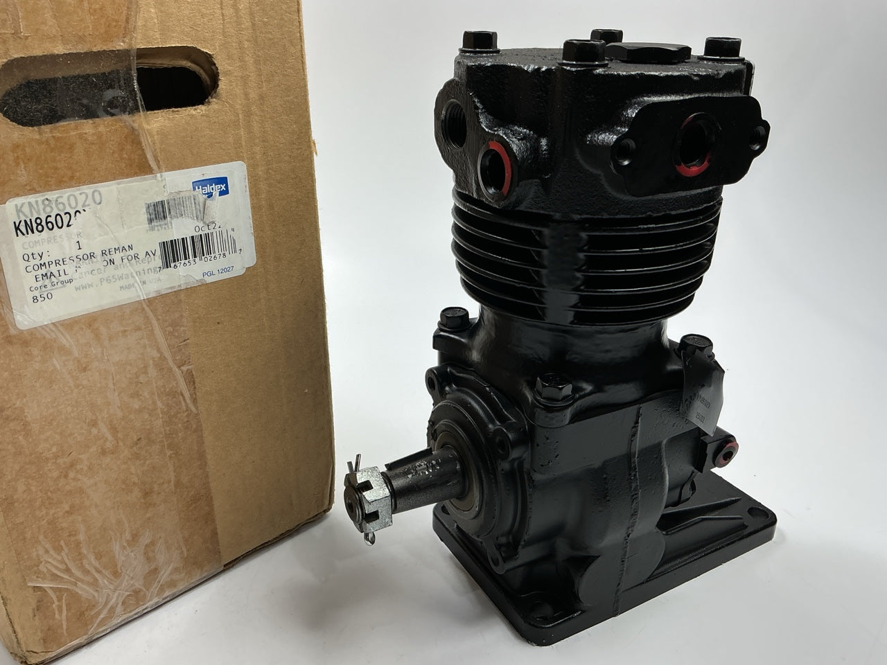 REMAN. Haldex KN86020X Air Brake Compressor EL850 (850) Haldex - NO CORE CHARGE