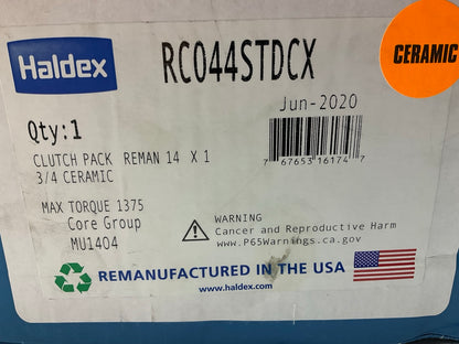 Reman Haldex RC044STDCX 14'' Spicer Type Stamped Steel Clutch Pack