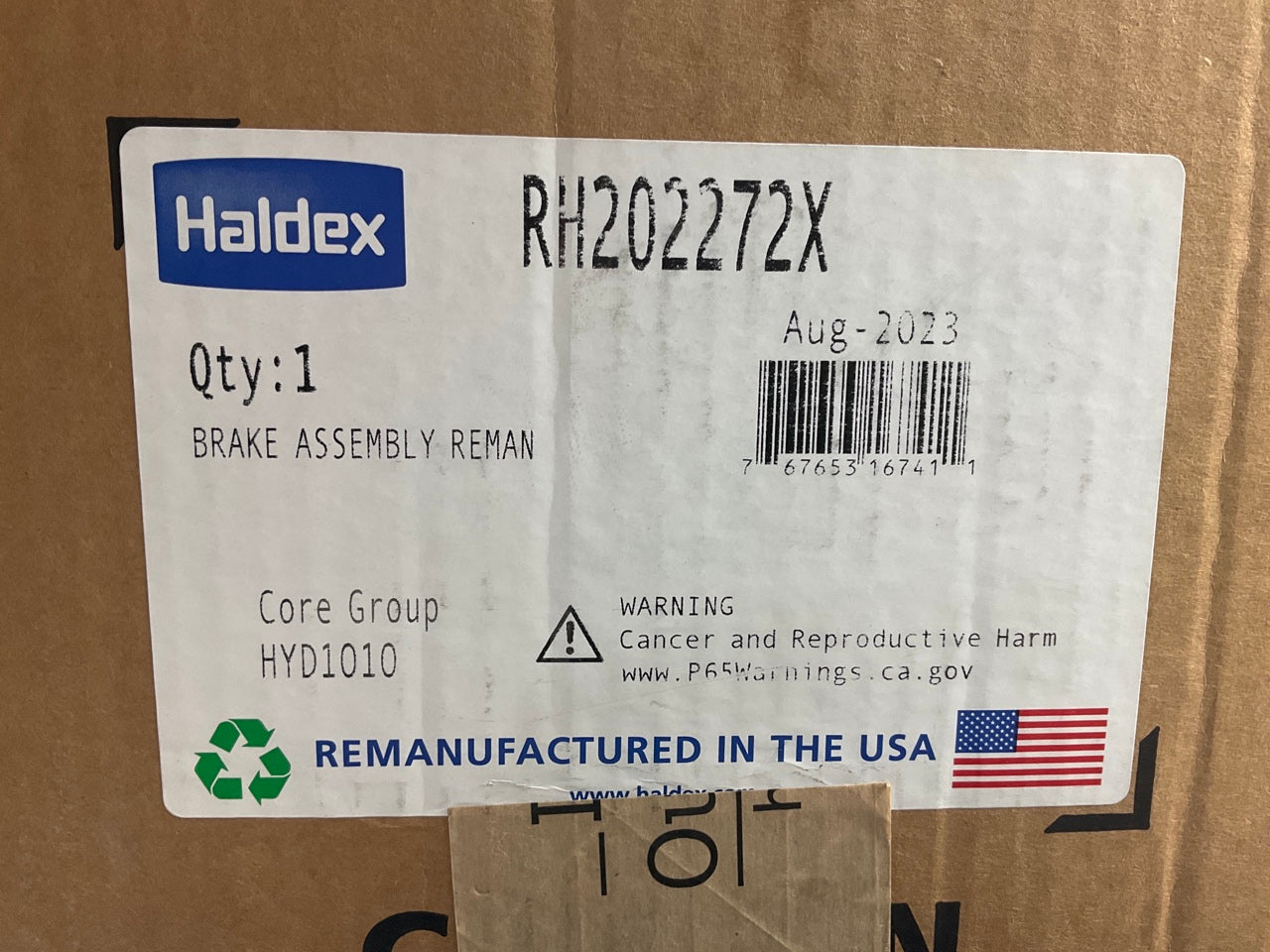 REMAN Haldex RH202271X Right Brake Backing Plate 15''x7'' Lucas Girling (Ford)